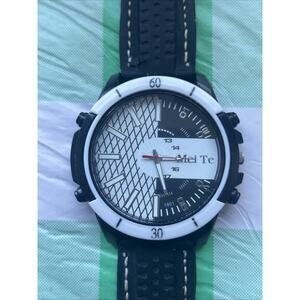 Mei Te Black And White Toned Mens Quartz Watch